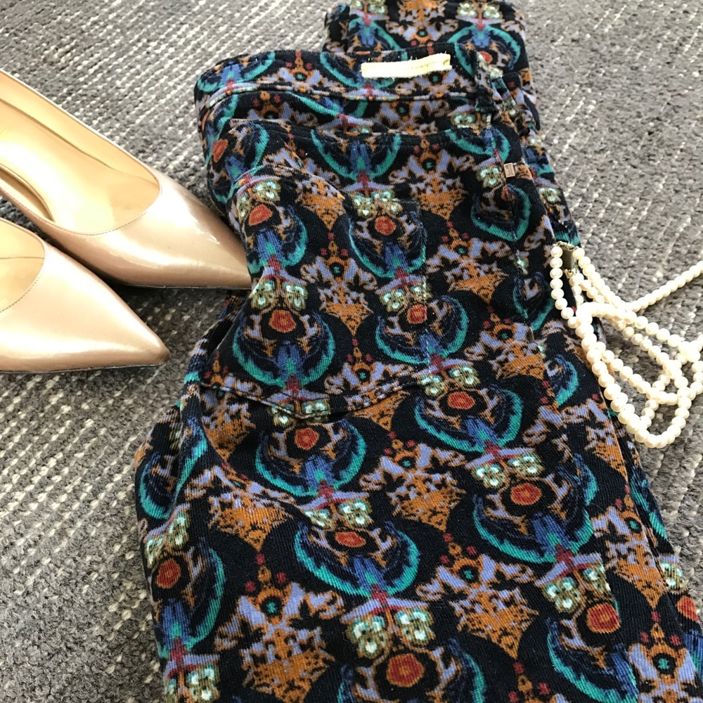 Printed anthropologie pants